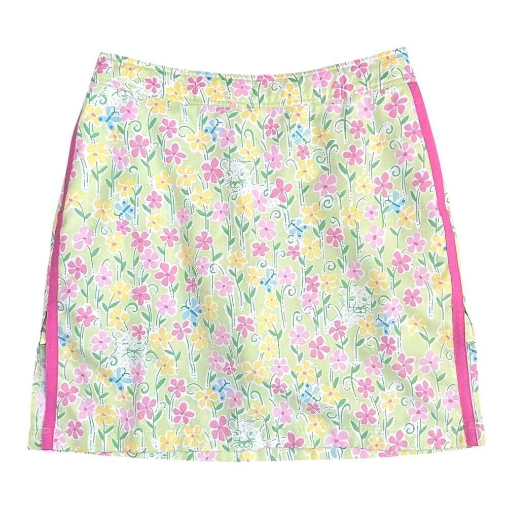 VTG Lilly Pulitzer On The Prowl Tiger Butterfly Skort S Mod